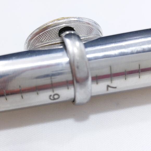 Vintage Whiting & Davis Mother of Pearl Ring, US Size 6 1/2 Adjustable - Picture 4 of 10